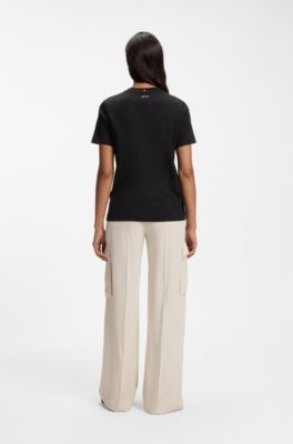 Relaxed-fit T-shirt van katoenen jersey, Zwart