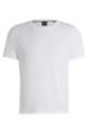 Camiseta relaxed fit en punto de algodón orgánico, Blanco