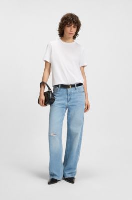 Relaxed-fit T-shirt in cotton jersey, White