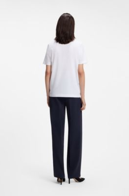 Relaxed-fit T-shirt van katoenen jersey, Wit