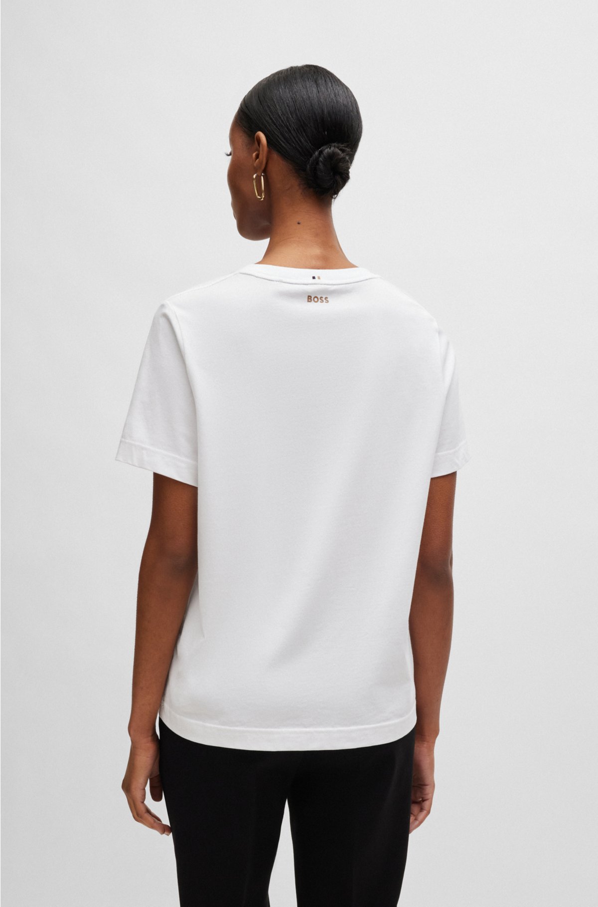 Relaxed-fit T-shirt in cotton jersey, White