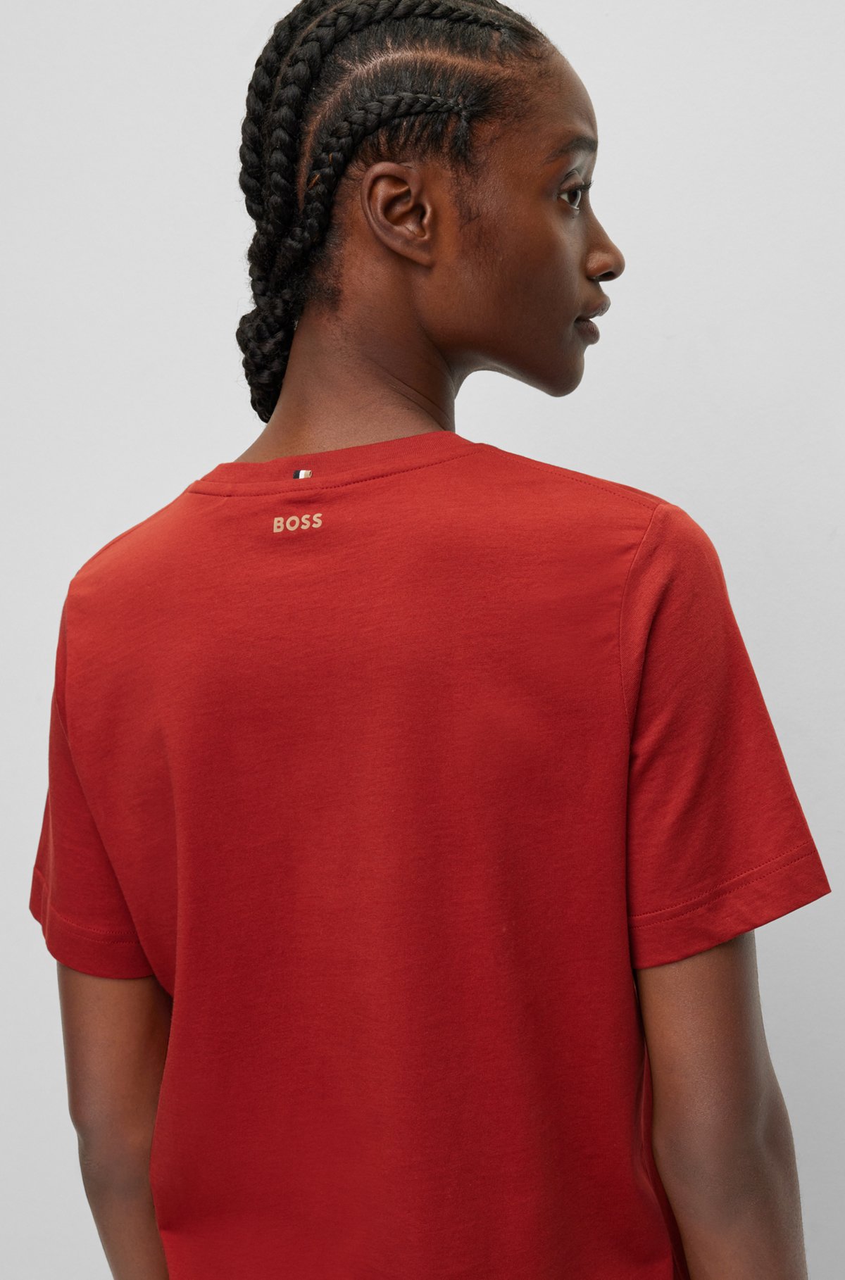 Relaxed-fit T-shirt in cotton jersey, Red