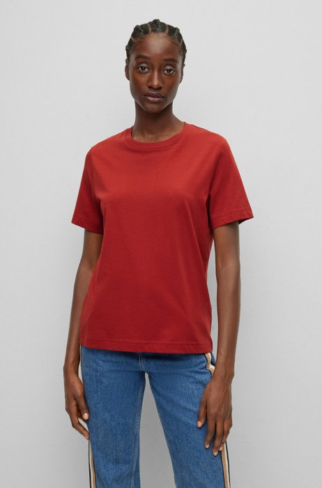 Relaxed-fit T-shirt in organic-cotton jersey, Red