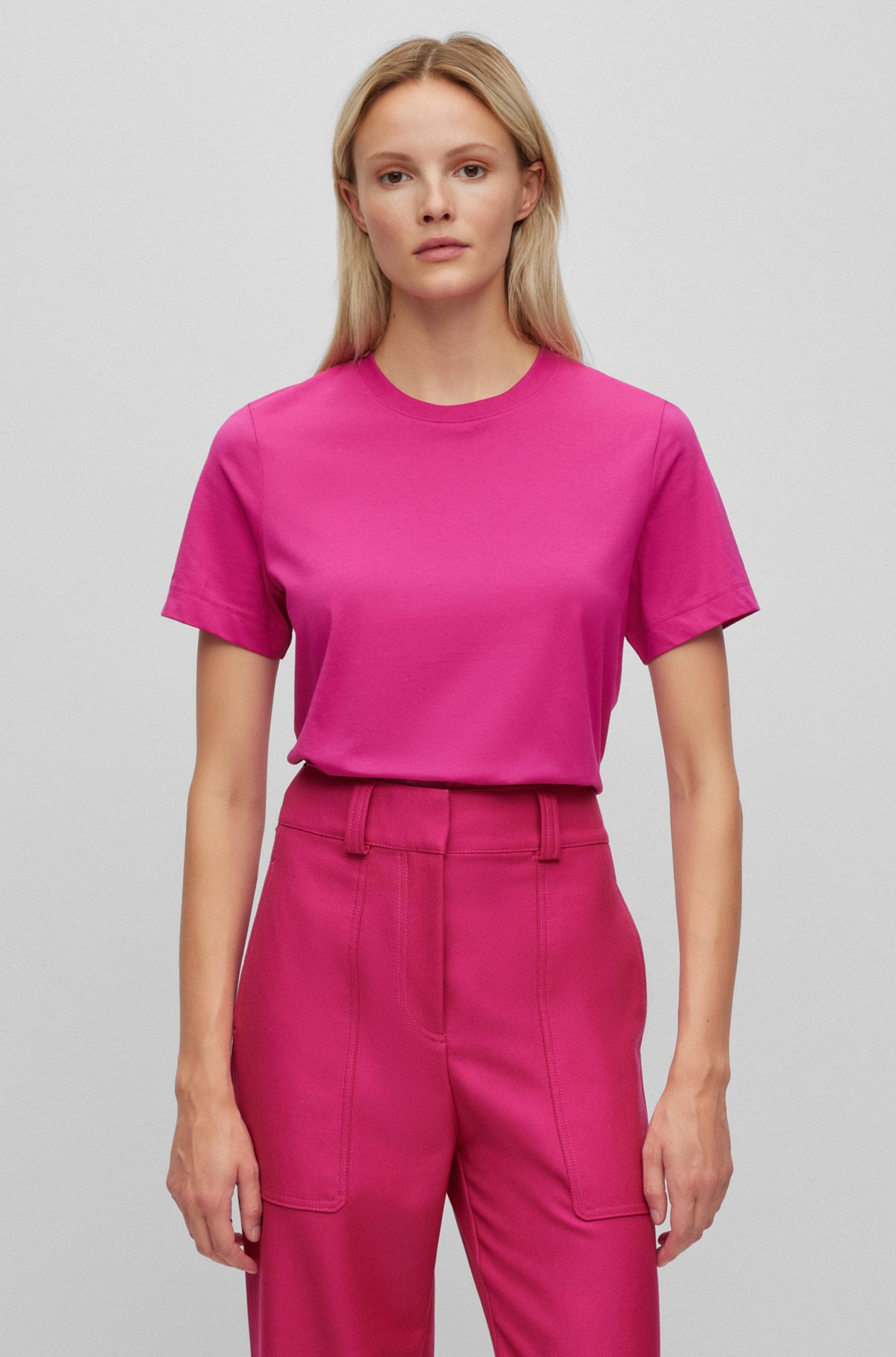 Relaxed-fit T-shirt in cotton jersey, Pink