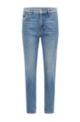 Regular-fit jeans in mid-blue organic-cotton denim, Blue
