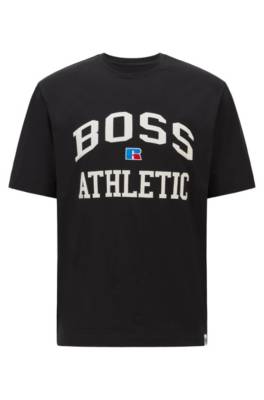T-shirt mixte Relaxed Fit en coton stretch à logo exclusif