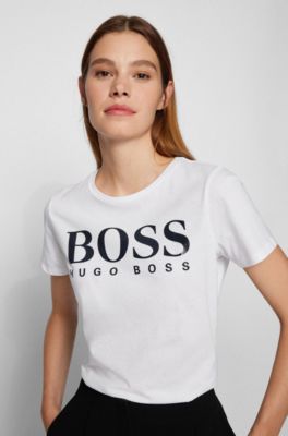 Slim-fit T-shirt with gloss-effect logo