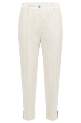 Natural Womens Trousers Slacks and Chinos Dolce & Gabbana Trousers Slacks and Chinos Dolce & Gabbana Cotton Trousers With Pleats in Beige 