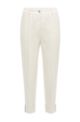 Chino Relaxed Fit en twill de coton stretch à revers, Blanc