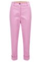 Chino Relaxed Fit en twill de coton stretch à revers, Rose clair
