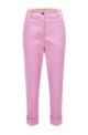 Relaxed-fit chinos in stretch-cotton twill with turnups, light pink