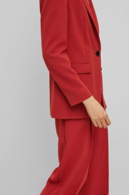 Hugo Boss Wollen blazer rood zakelijke stijl Mode Blazers Wollen blazers 