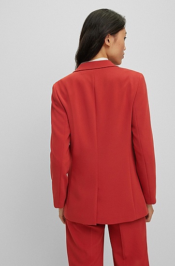 BOSS 博斯抗皱日本绉纱面料宽松夹克外套,  613_Medium Red