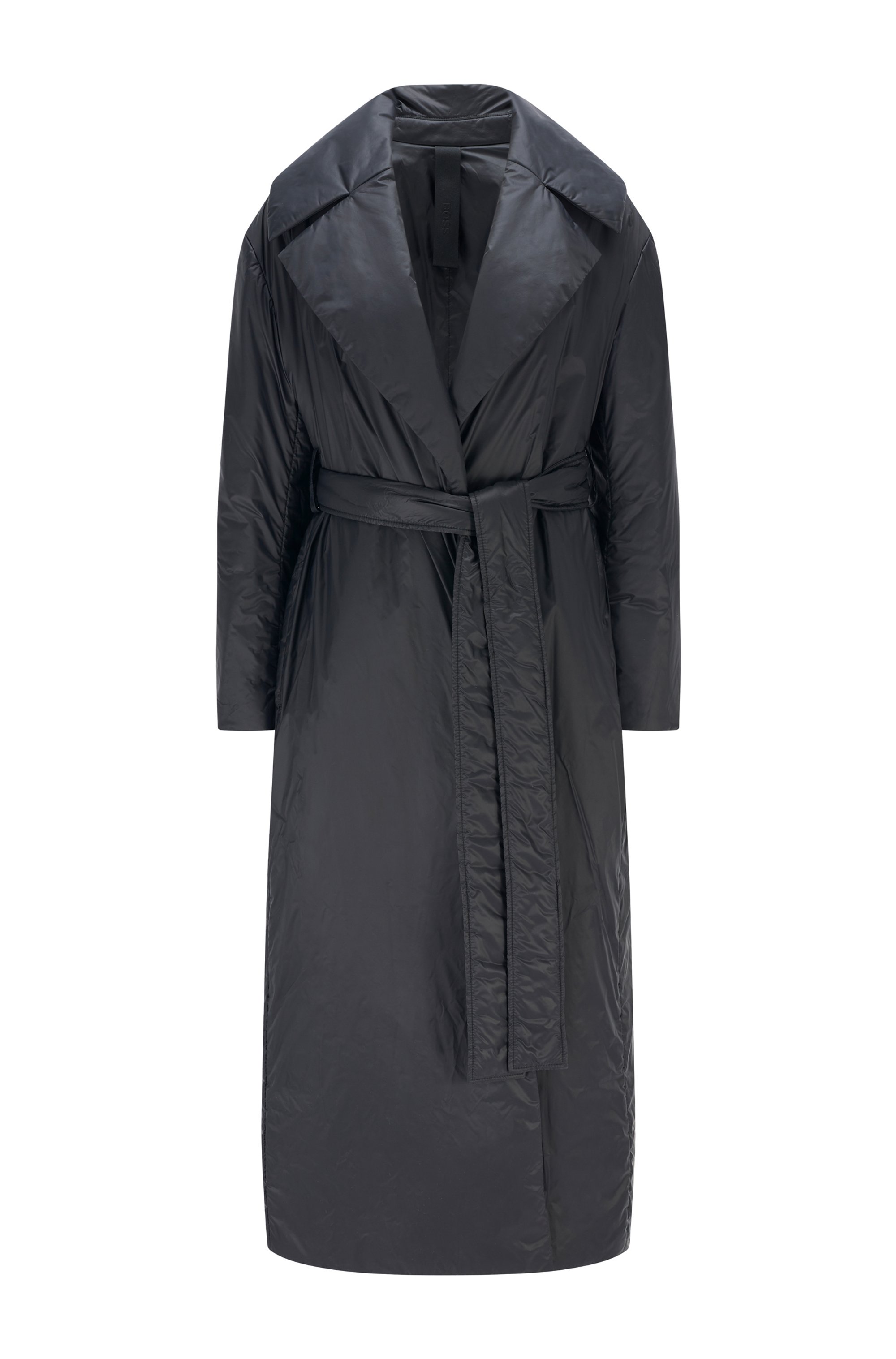 Relaxed-fit down coat in water-repellent fabric, Black