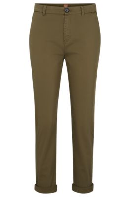 BOSS - Regular-fit chinos in organic cotton with stretch