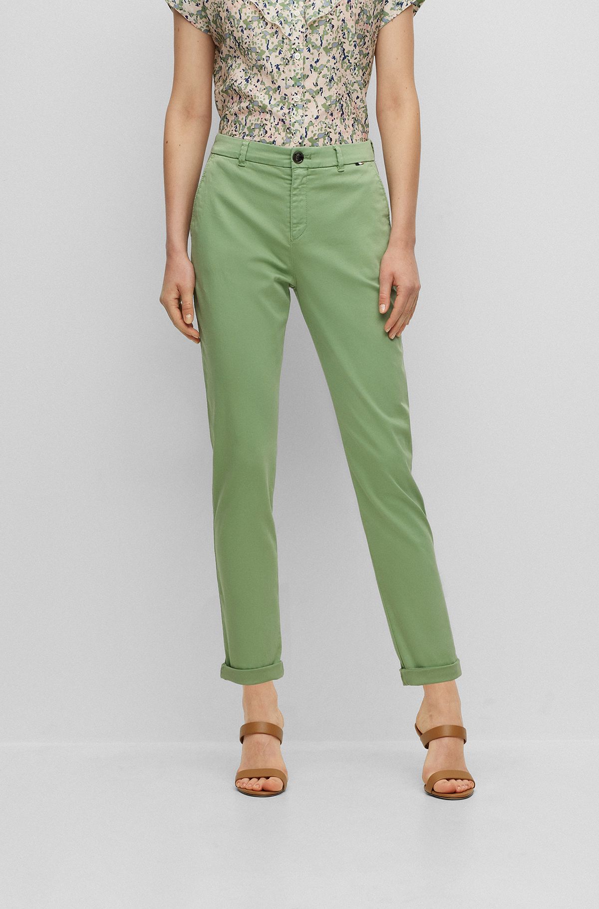 & HUGO Trousers Green | | Women\'s BOSS Shorts