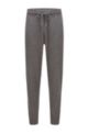 Regular-fit tracksuit bottoms in cotton and virgin wool, Grey