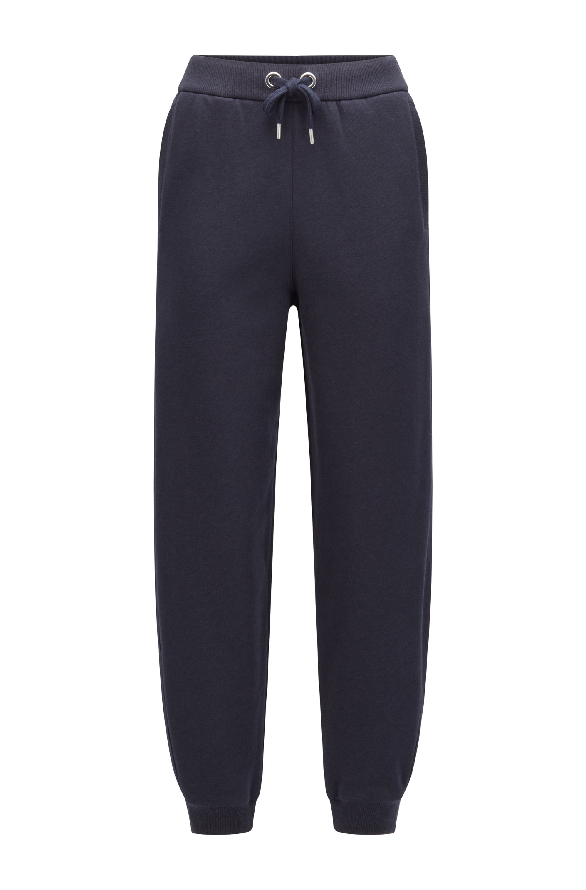 Relaxed-fit tracksuit bottoms in cotton-blend jersey, Light Blue