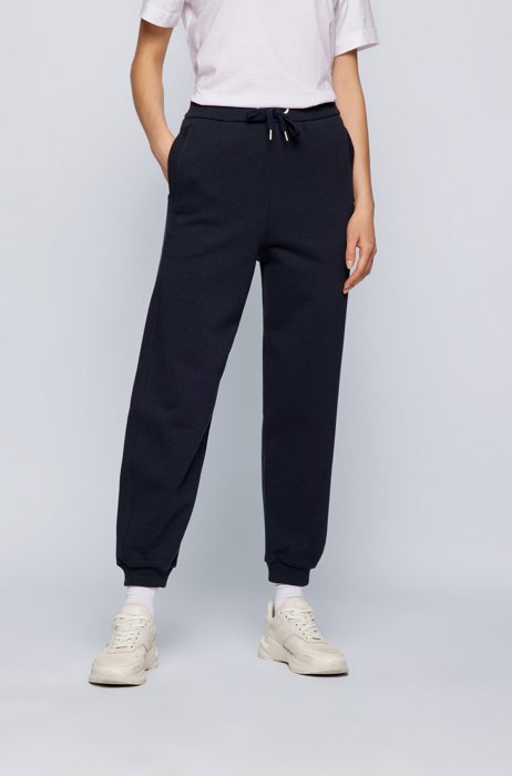 Relaxed-fit tracksuit bottoms in cotton-blend jersey, Light Blue