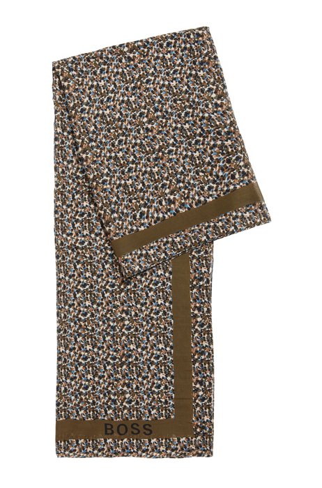 Collection-print scarf in cotton and modal, Patterned
