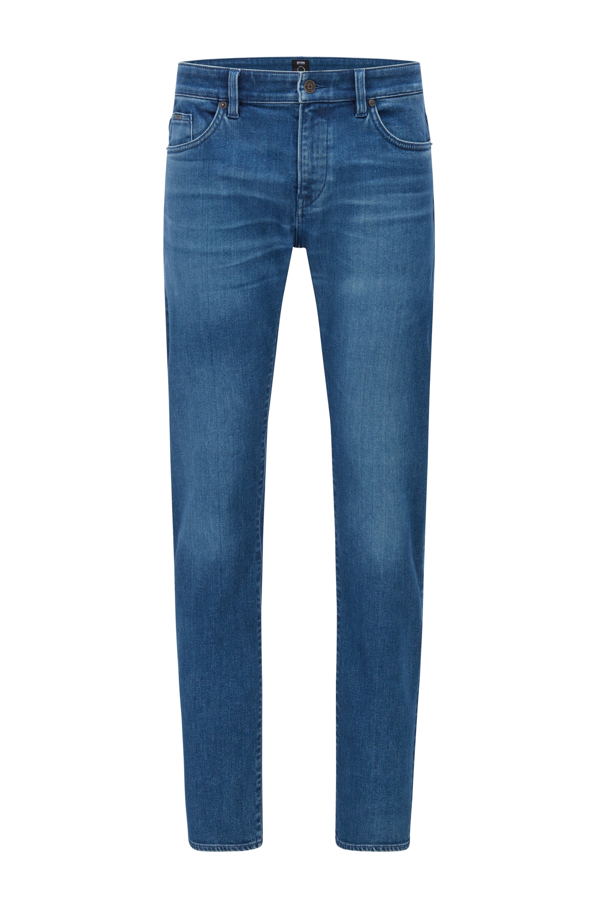 Slim-fit jeans van blauw comfort-stretchdenim, Blauw