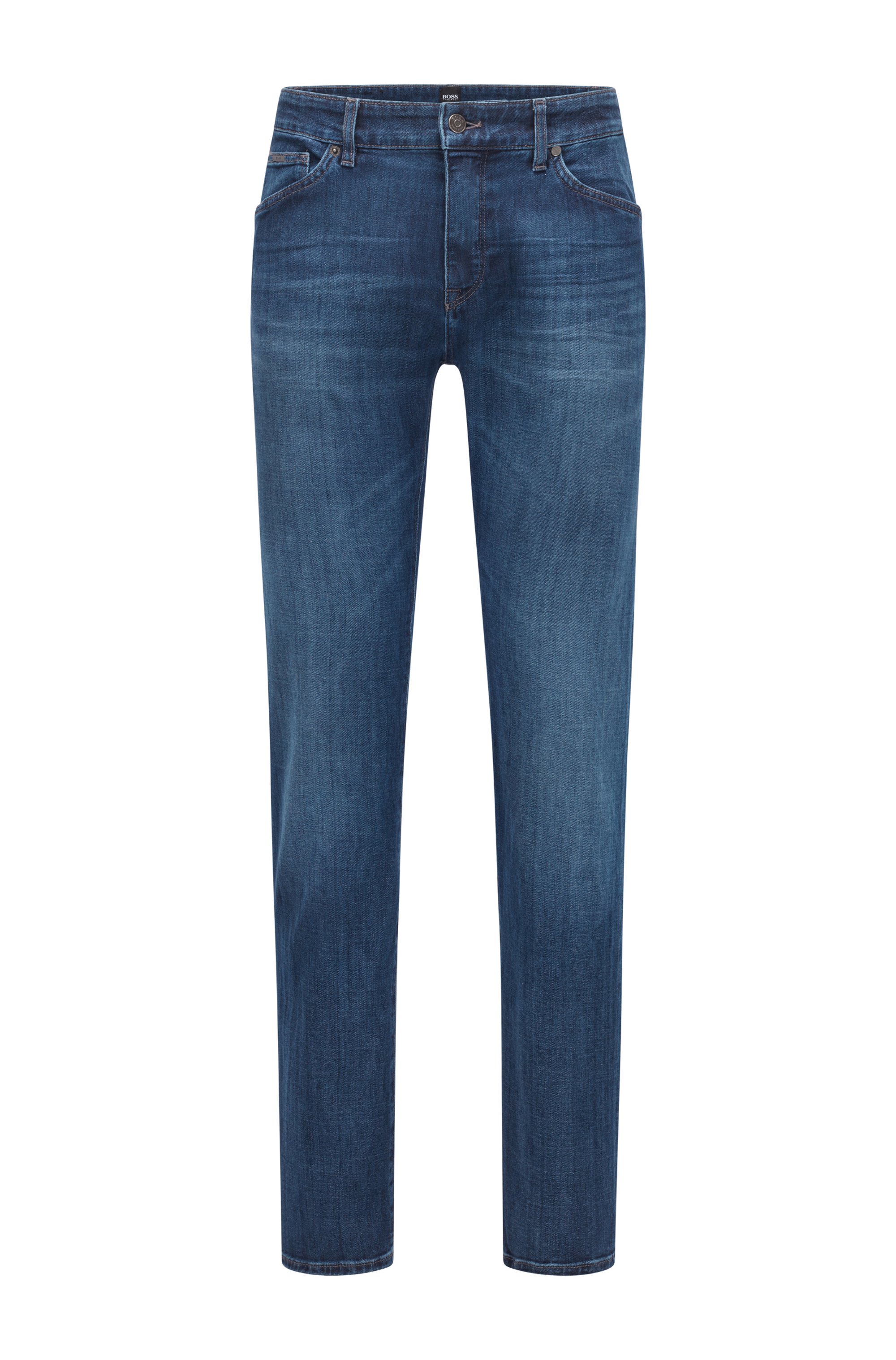 Regular-fit jeans in cashmere-touch Italian denim, Blue