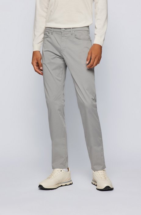 Slim-fit jeans in comfort-stretch denim, Light Grey