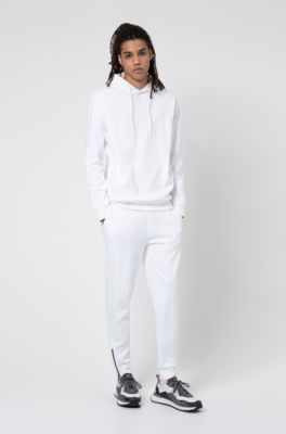 white cotton tracksuit bottoms