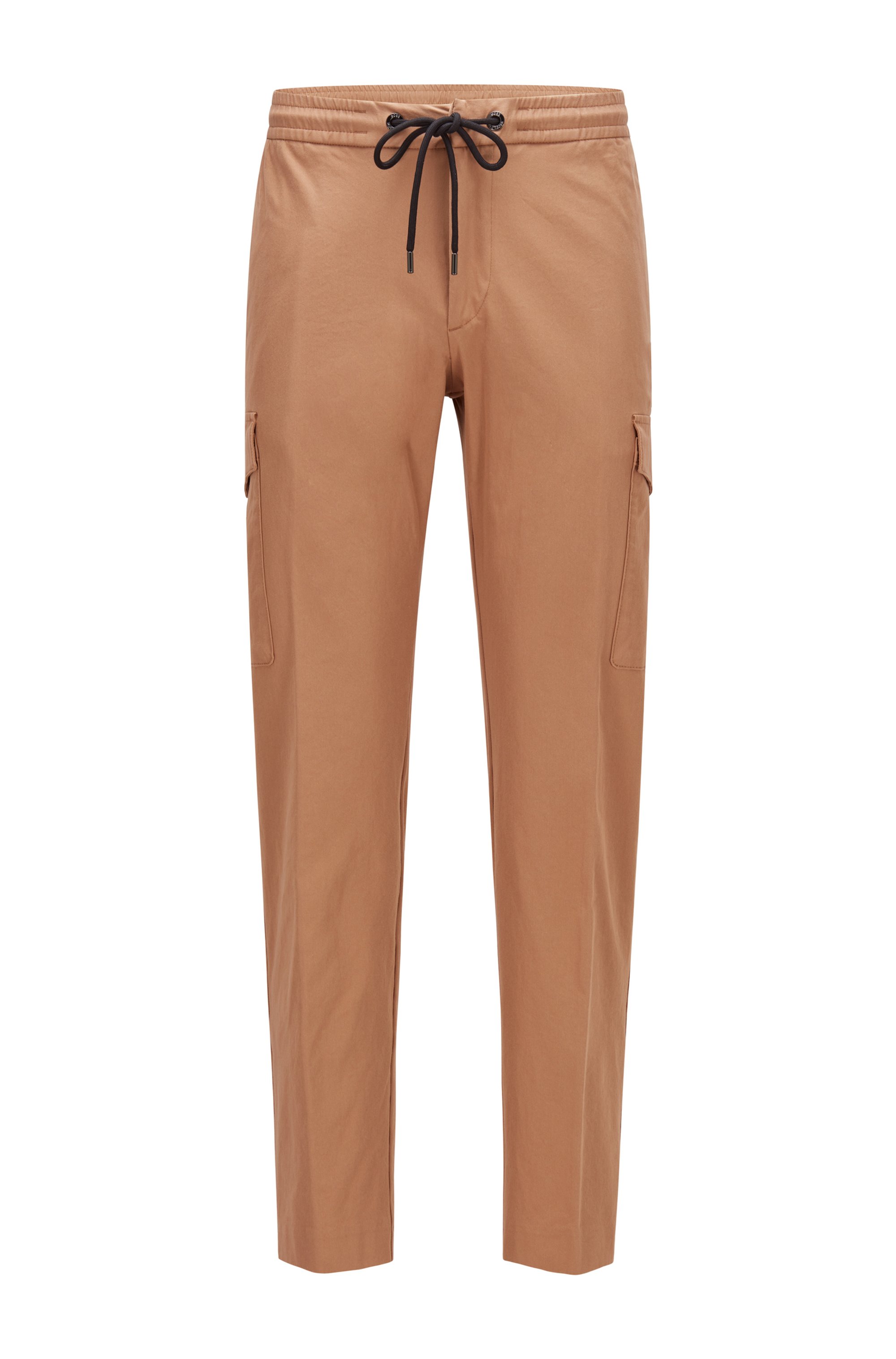 Slim-fit cargo trousers in a stretch-cotton blend, Beige