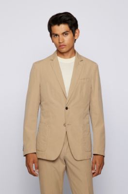 slim fit beige blazer