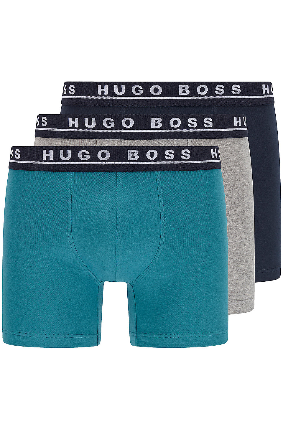 Boss-Hugo Boss Men's White Cotton Boxer Brief 3 Pack