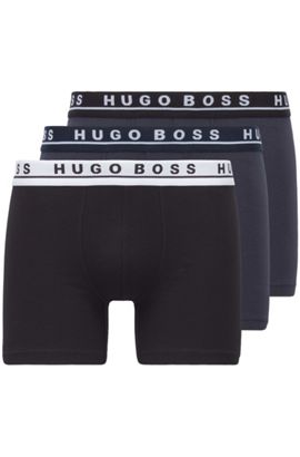 Mens Clothing Underwear Boxers briefs BOSS by HUGO BOSS Cotton 3-pack Logo Briefs in Black for Men 