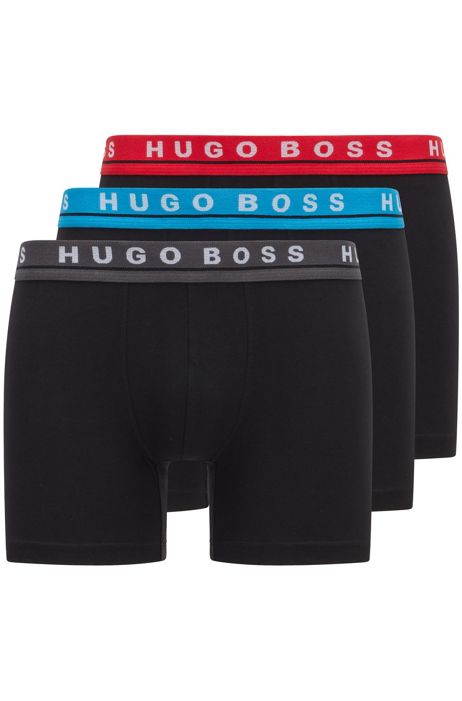 HUGO BOSS Uomo Abbigliamento Intimo Boxer shorts Boxer shorts aderenti Boxer in cotone elasticizzato in confezione da tre 
