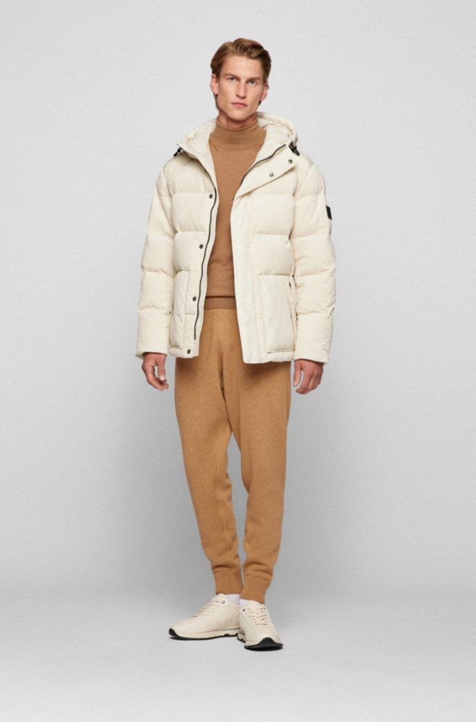 BOSS - Relaxed-fit puffer jacket in mixed materials