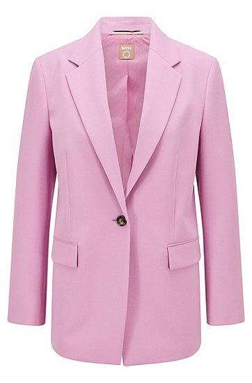 常规版型弹力斜纹布夹克外套,  691_Open Pink