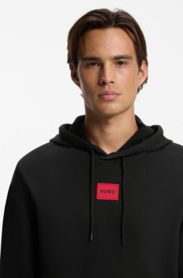 Hoodie aus Baumwolle, Schwarz
