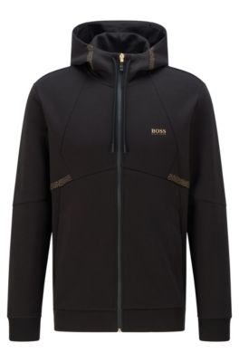 BOSS - Regular-fit sweatshirt with pixel print and logo