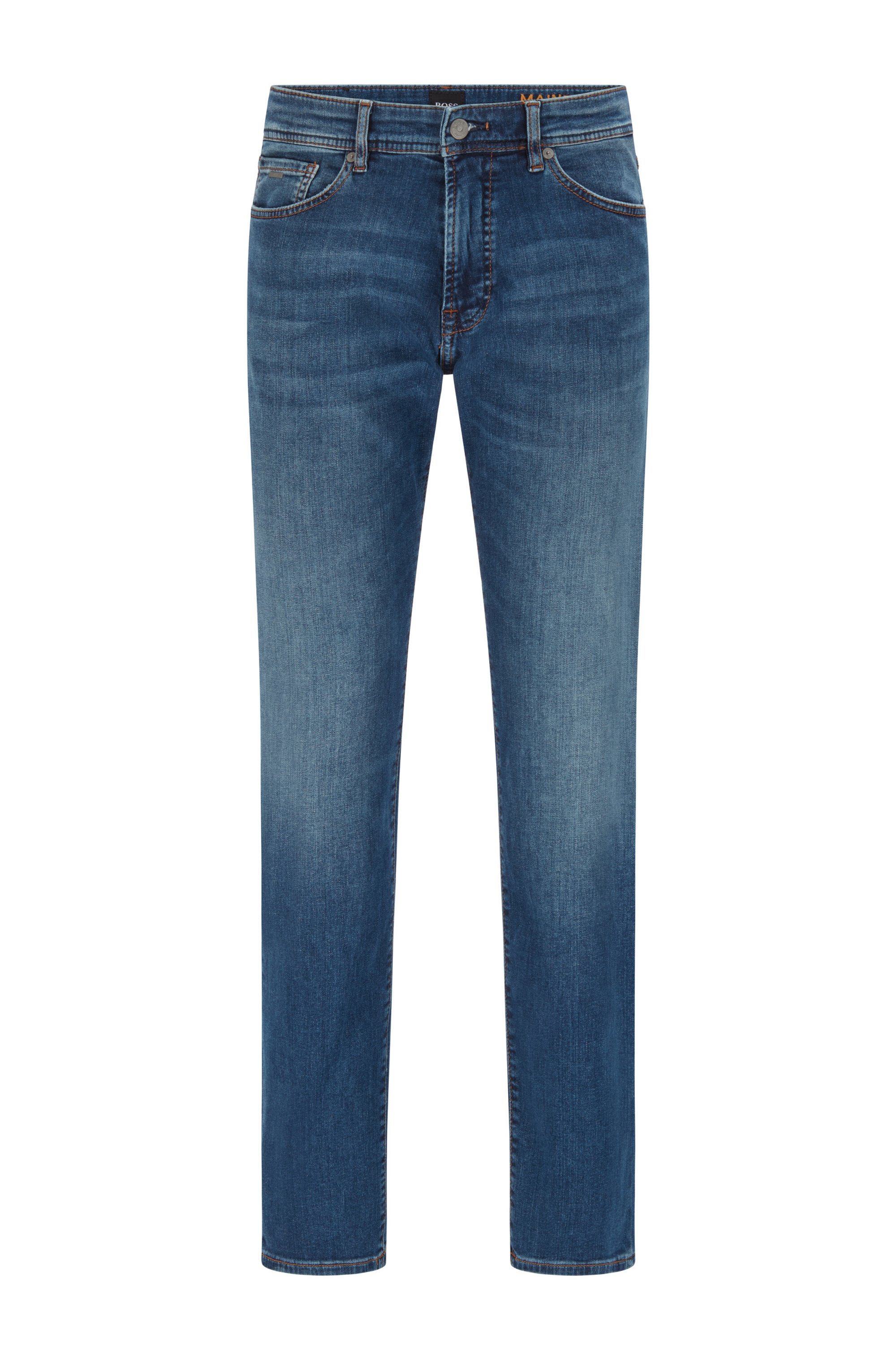 Regular-fit jeans van blauw super-stretchdenim, Blauw