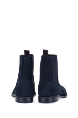 Canoe Couscous crocodile HUGO - Chelsea boots in suede with elasticated panels