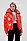 带内部背包肩带的光泽宽松夹棉夹克外套,  620_Bright Red