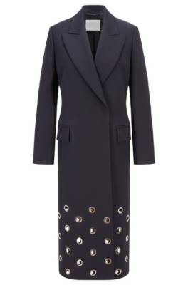 Manteau Relaxed Fit en laine italienne à œillets