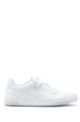 Low-profile trainers with bonded-leather uppers, White
