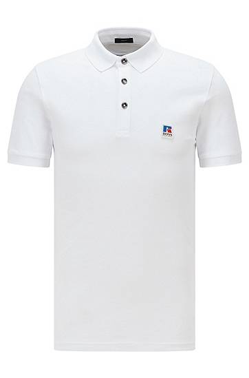 Polo en maille Slim Fit mixte avec logo exclusif