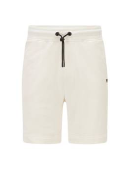 Short en coton biologique mélangé à logo contrastant