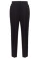 Regular-fit pants in Japanese crepe with natural stretch, Black