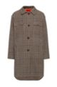 Relaxed-fit checked coat in a virgin-wool blend, Patterned