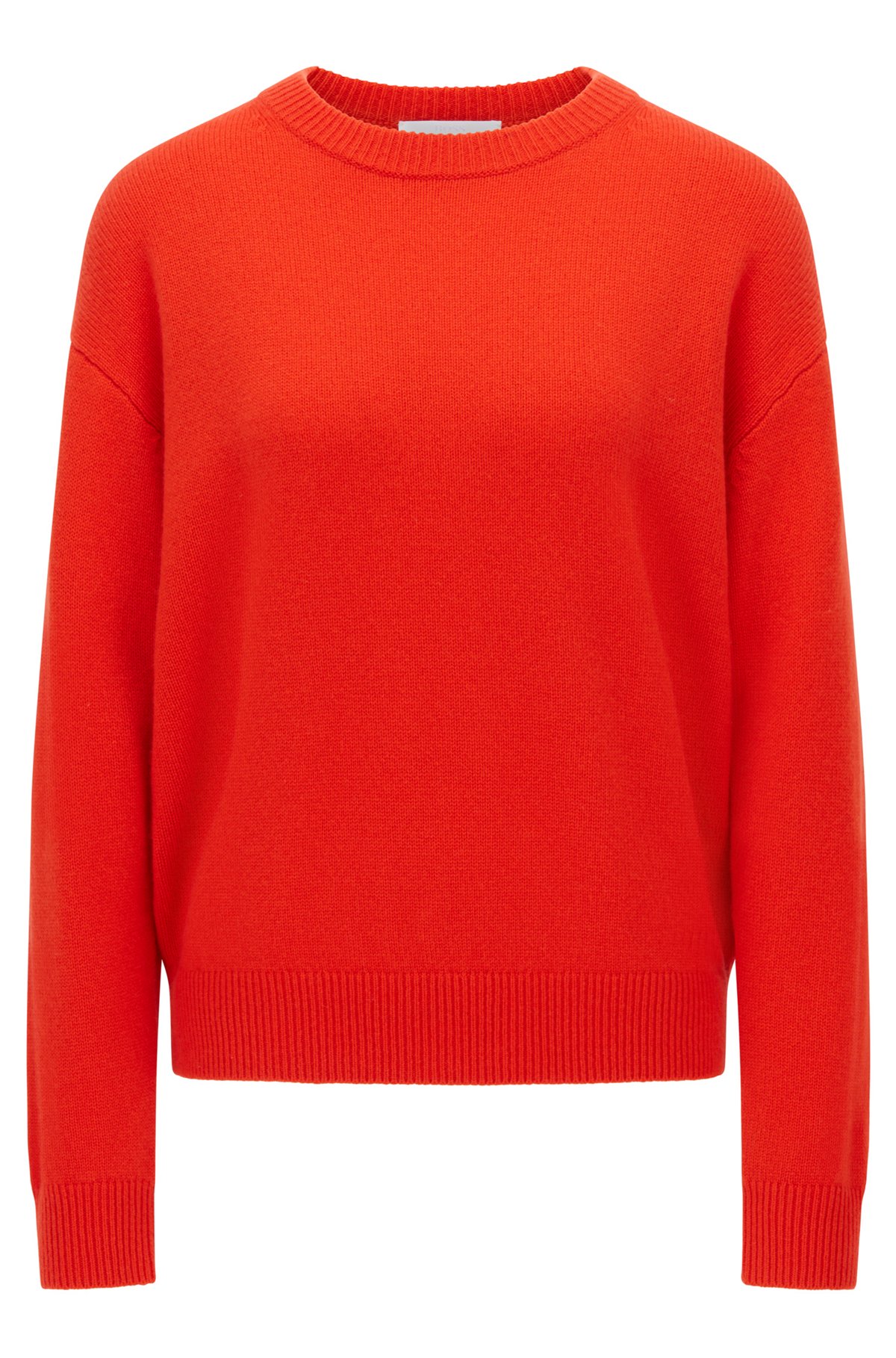 Relaxed-fit sweater in pure cashmere, Orange