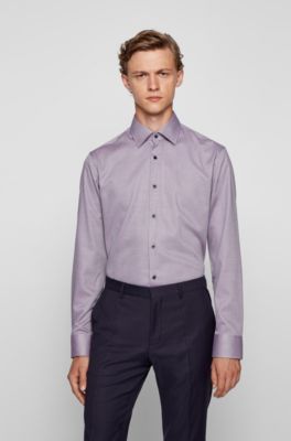 hugo boss purple dress shirt