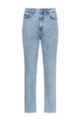 Relaxed-fit jeans in Italian stretch denim, Light Blue