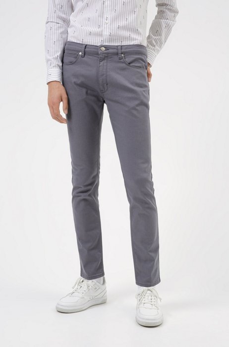 Extra-slim-fit jeans in comfort-stretch denim, Grey